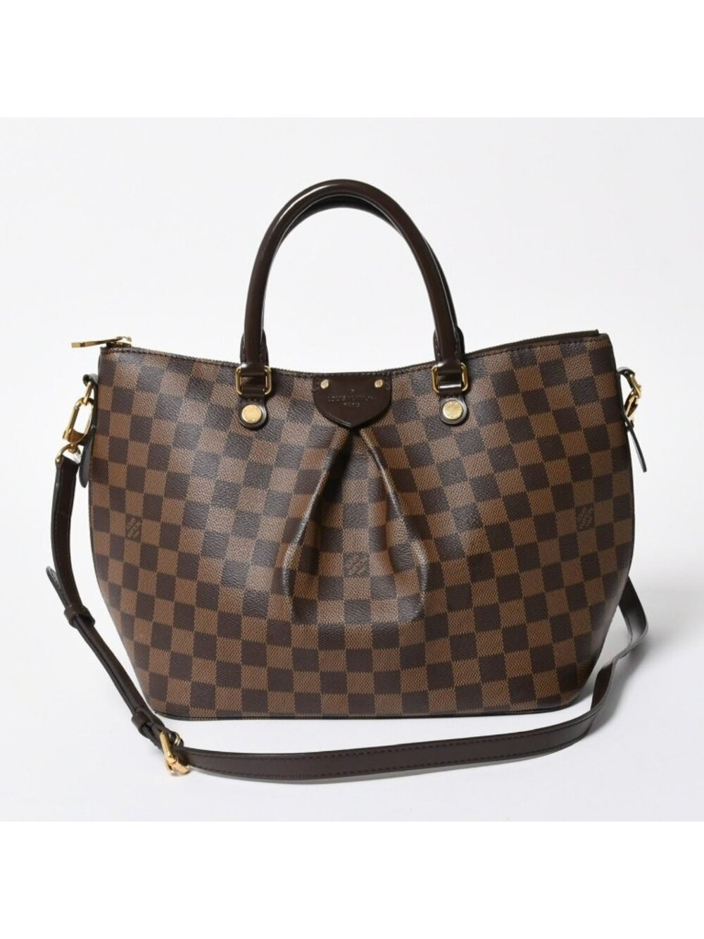 Louis Vuitton Sienna PM Handbag Leather Brown Gold